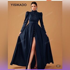 Navy Long Sleeve Dress